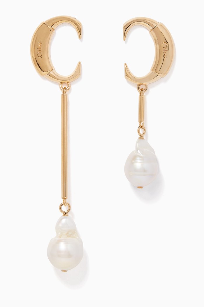 

Darcey Pearl Dropper Earrings, Gold