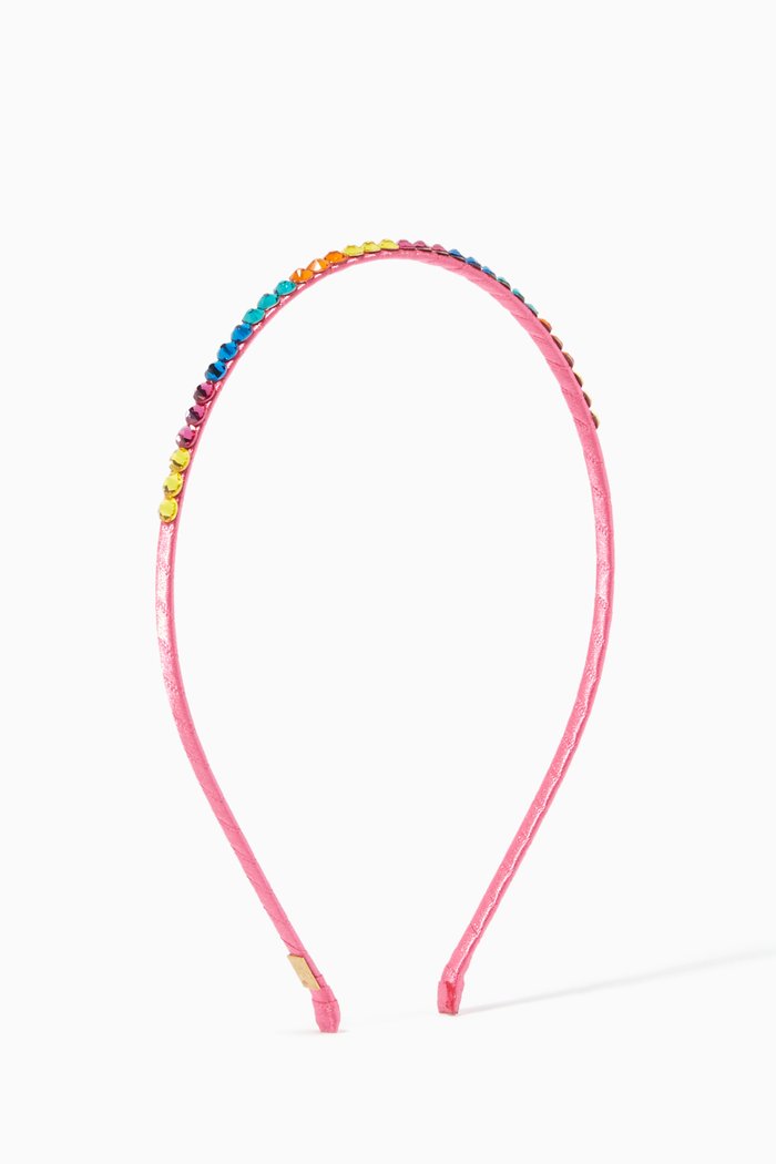 

Rainbow Crystal-Embellished Hairband, Multicolour