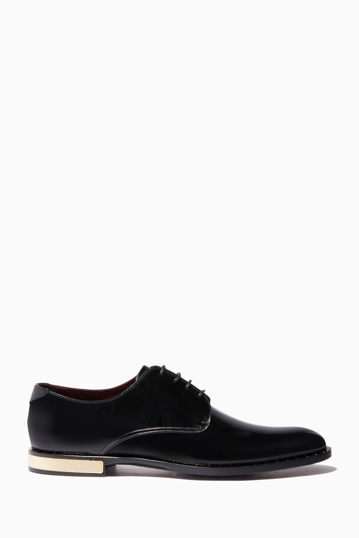 Leather Derby Shoes, Black