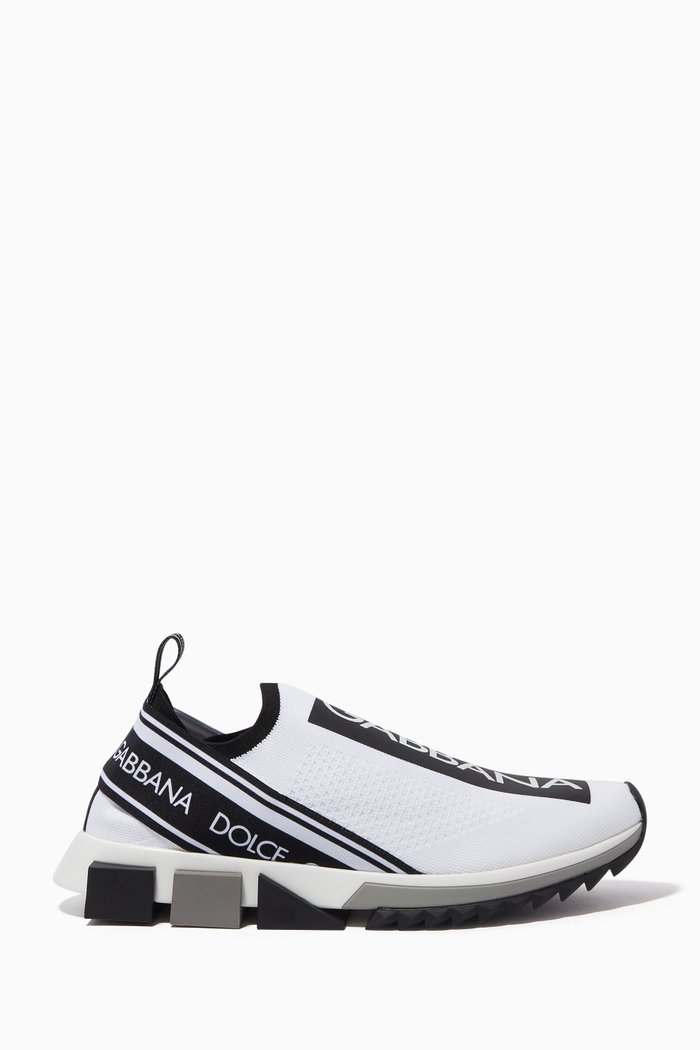 Sorrento Stretch-Knit Sneakers, White