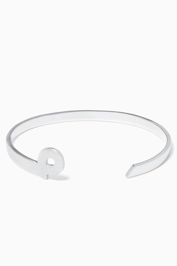 

Arabic M Letter Silver Cuff