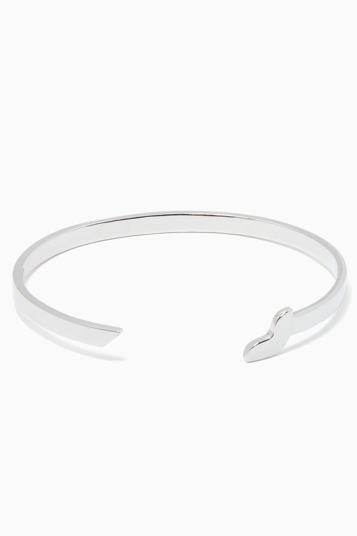 

Arabic R Letter Silver Cuff