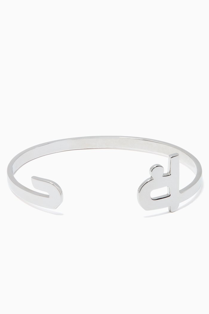 

Arabic HAZ Luck Silver Cuff, Black