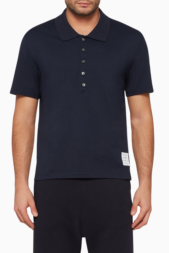 

4-Bar Tag Polo T-Shirt, Blue