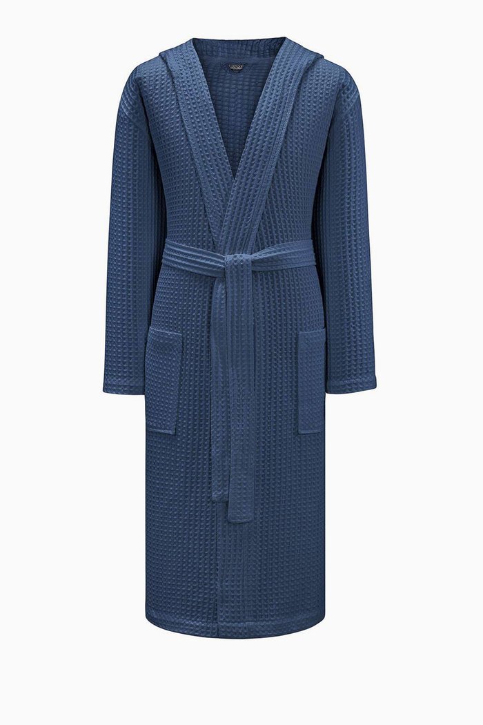 

Emborio Jacquard Weave Bathrobe, Blue