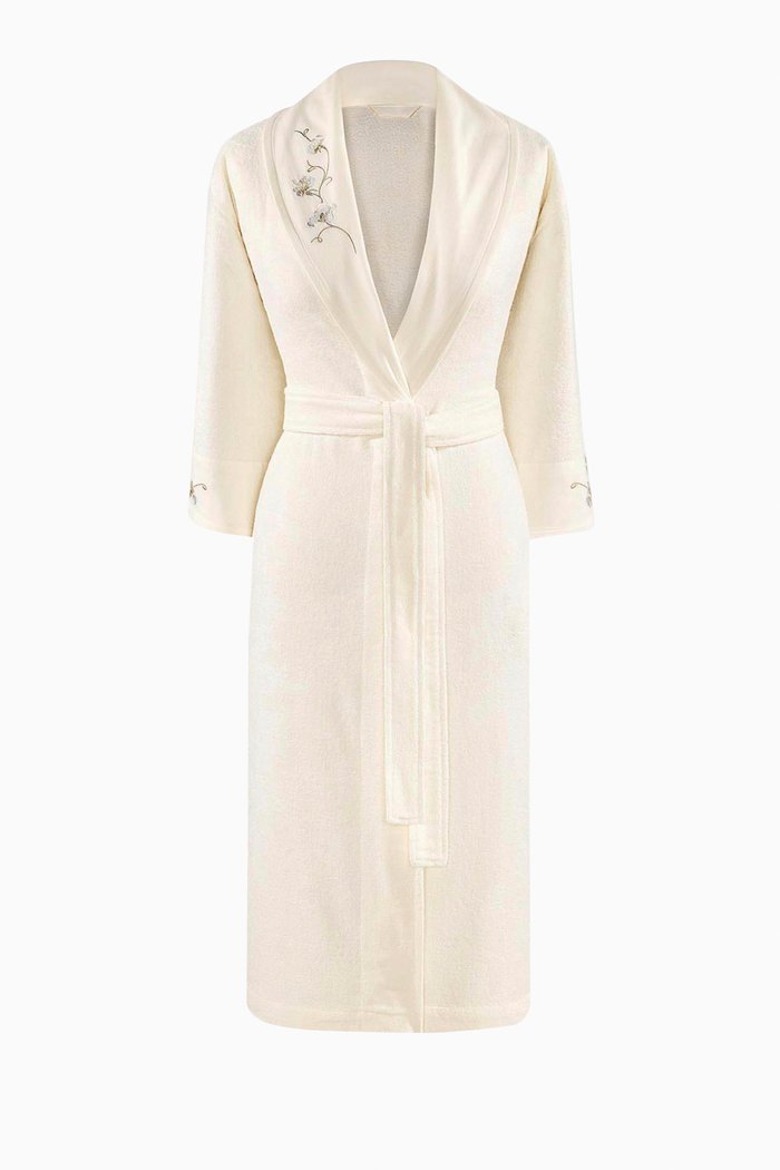 

Celeste Embroidered Bathrobe, Neutral