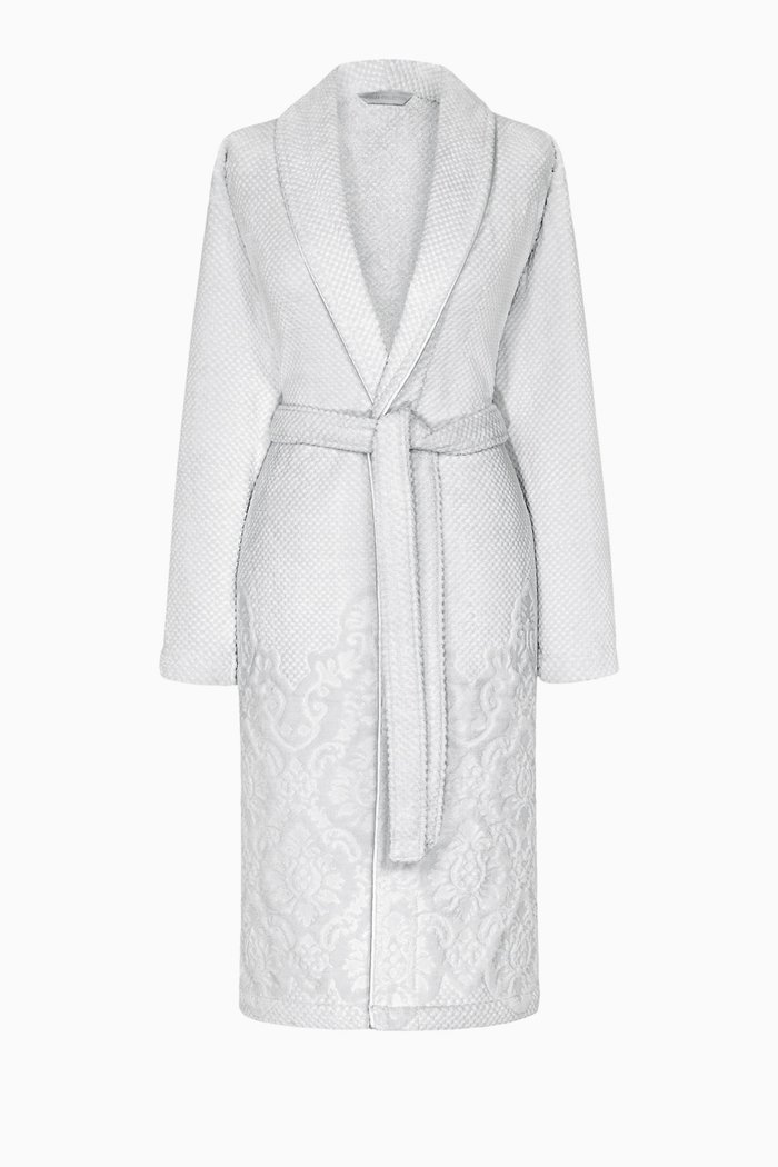 

Michelle Floral Bathrobe, Grey
