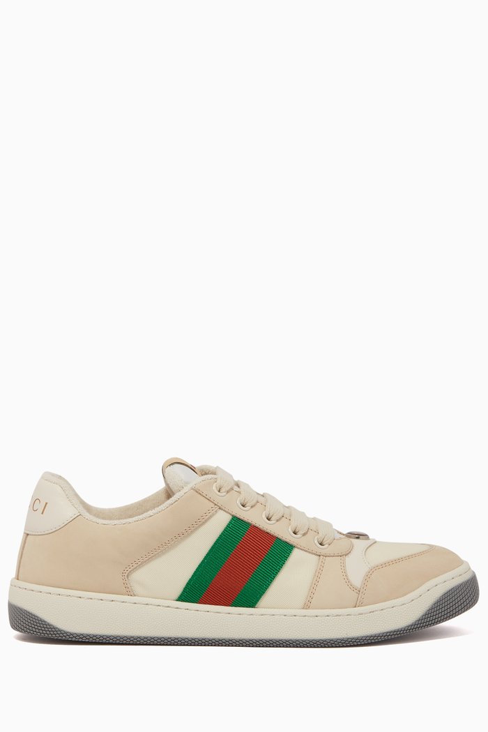 Screener Leather Sneakers, White