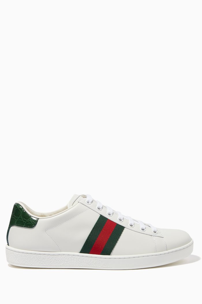 

Ace Low Top Sneakers in Leather, White