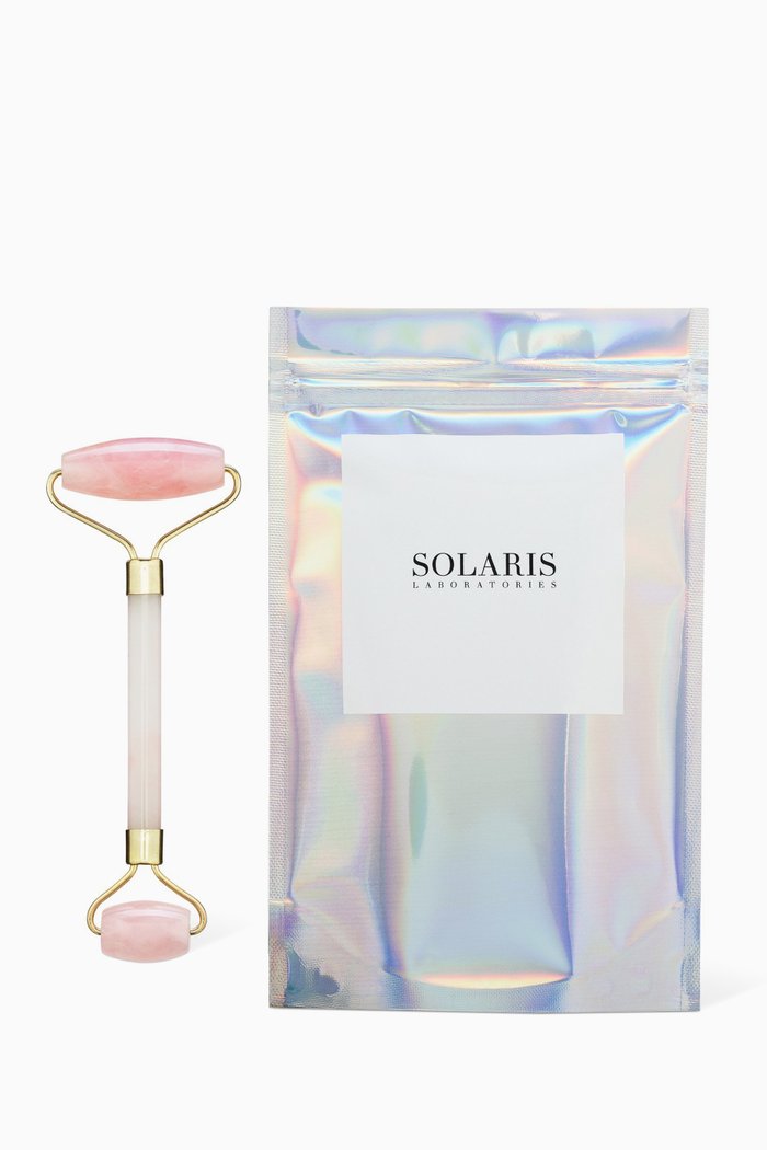

Rose-Quartz Facial Roller, Colourless