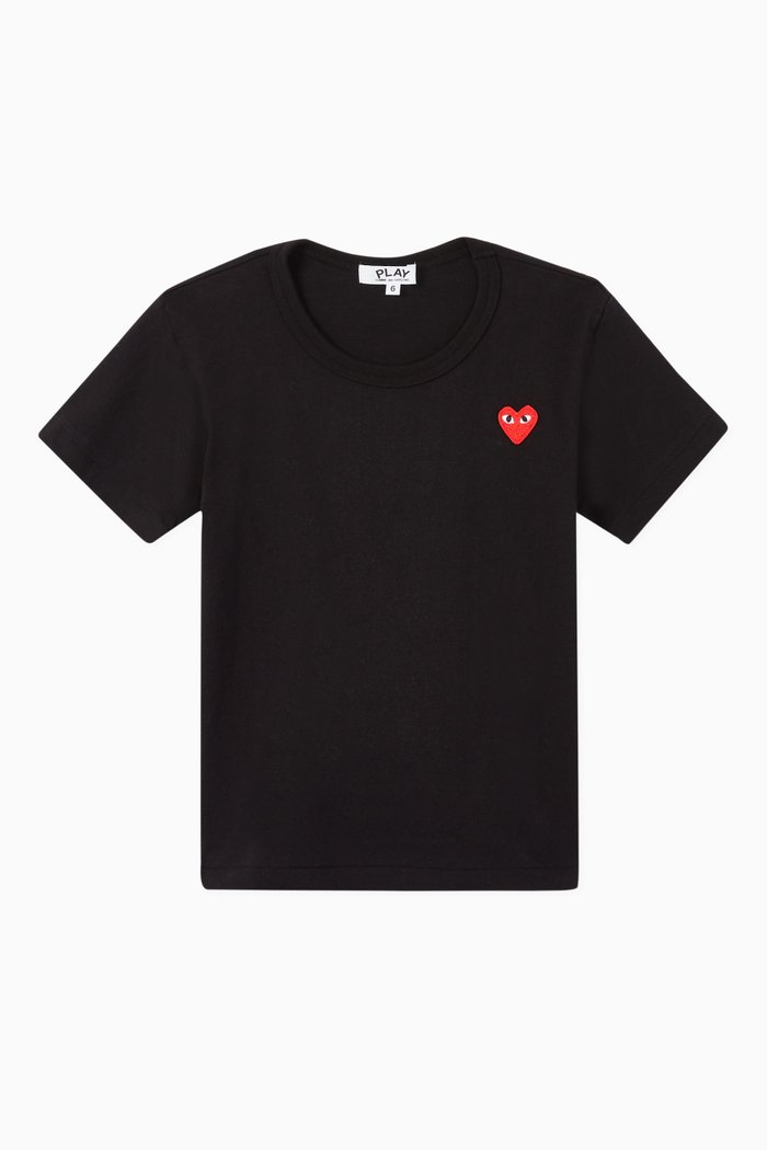

Logo Appliqué Cotton T-Shirt, Black