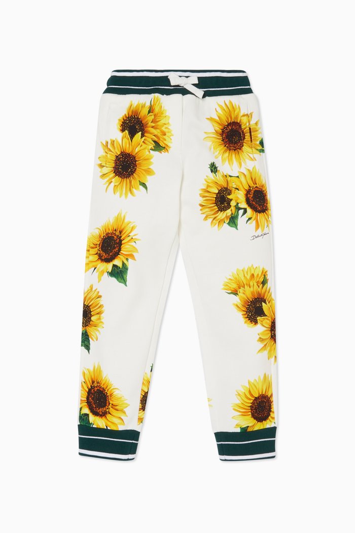 

Sunflower Print Tracksuit Pants, Yellow