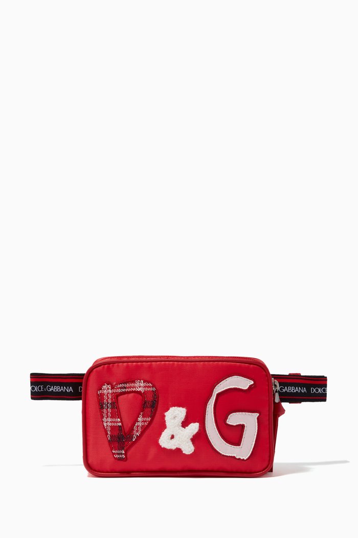 

DG Patch Belt Bag in Nylon, Red