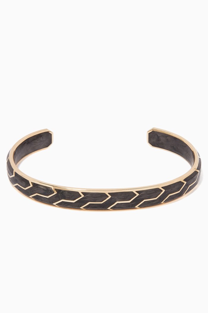

Forged Carbon & Gold Cuff, Black