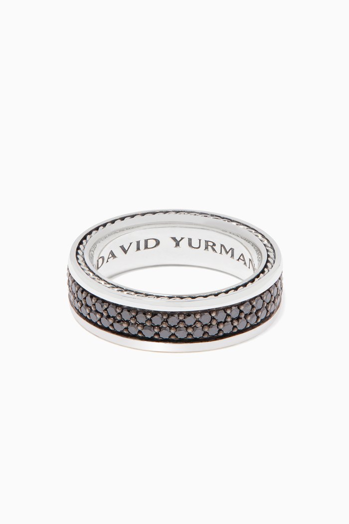 

Streamline® Black Diamonds Pavé Band Ring, Silver