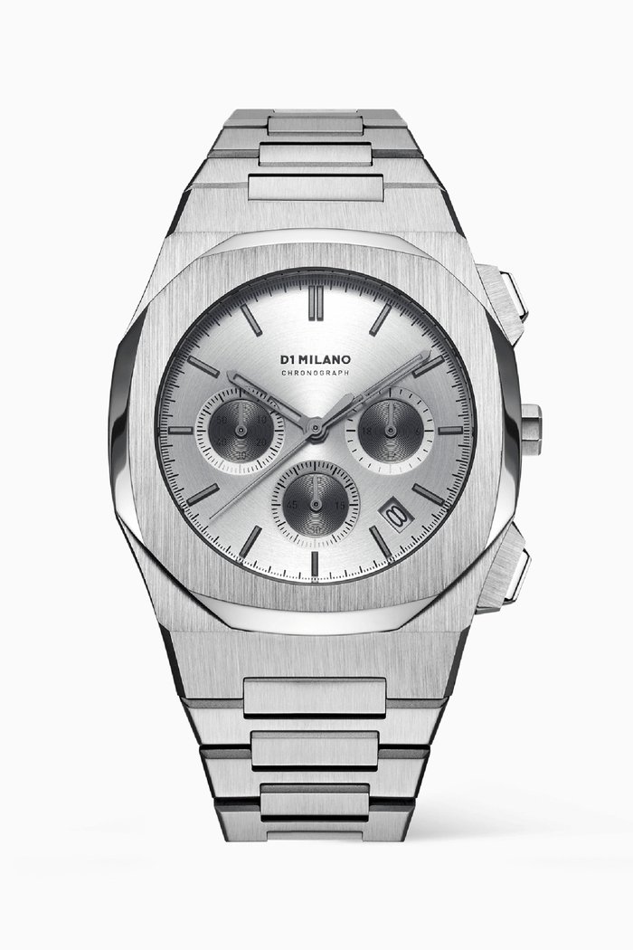 Chronograph Bracelet 41.5mm Watch, Silver