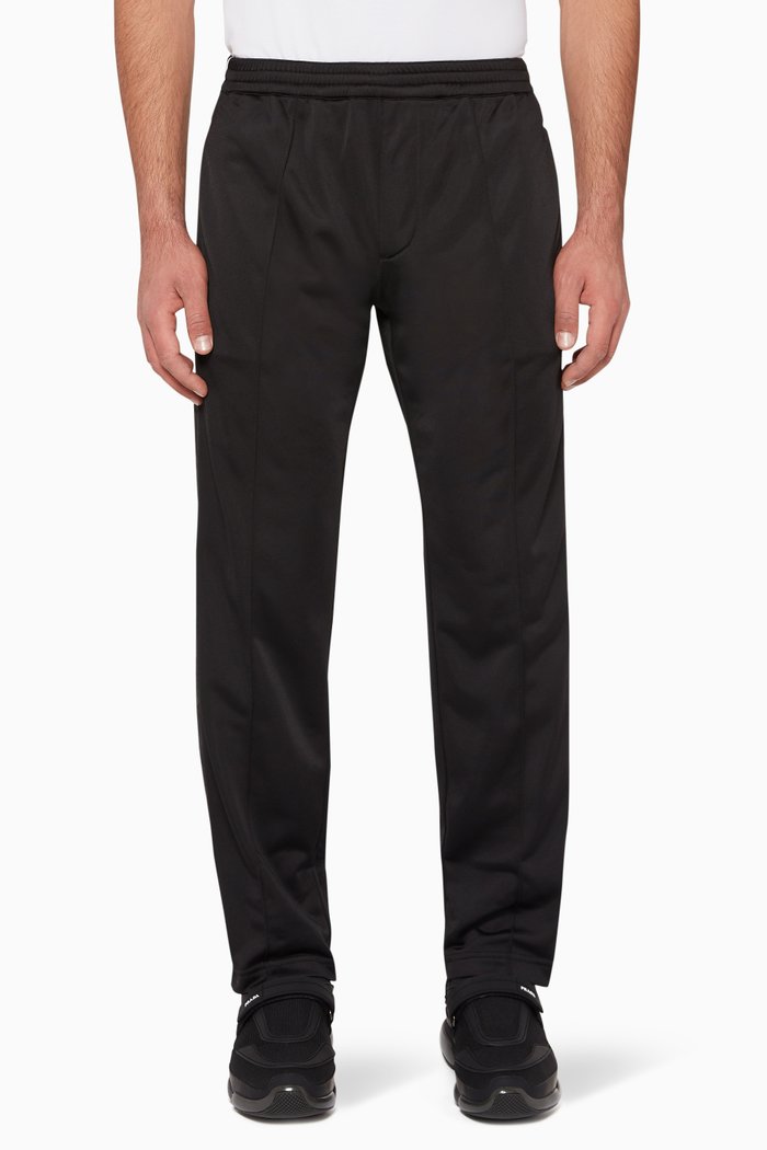 

Contrast Side-Striped Track Pants, Black