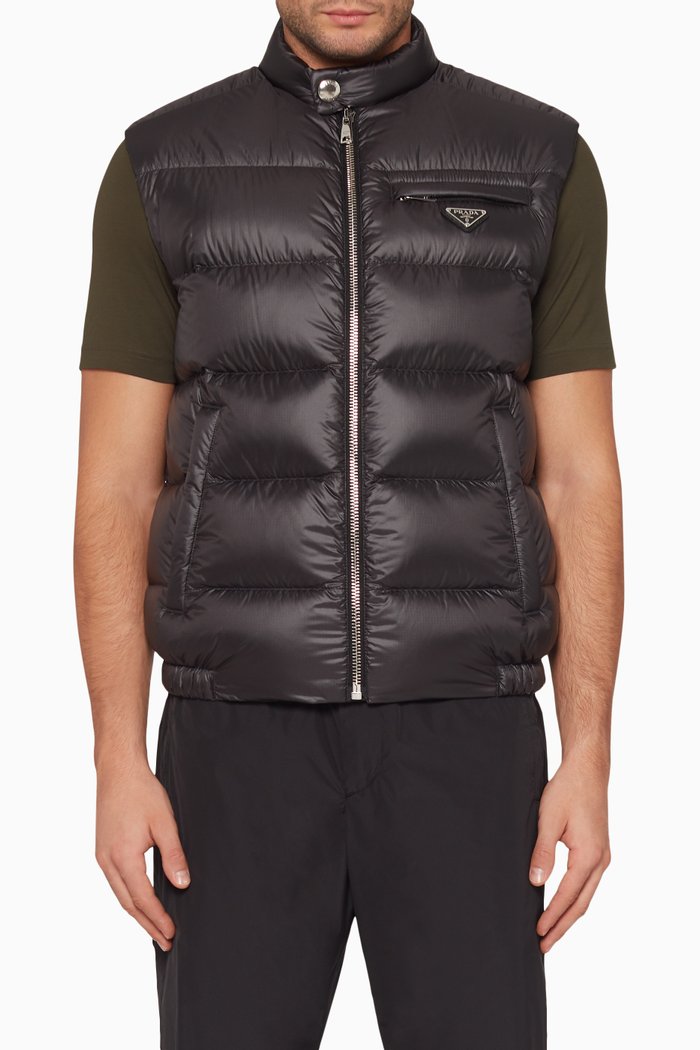 

Zipped Puffer Vest, Black