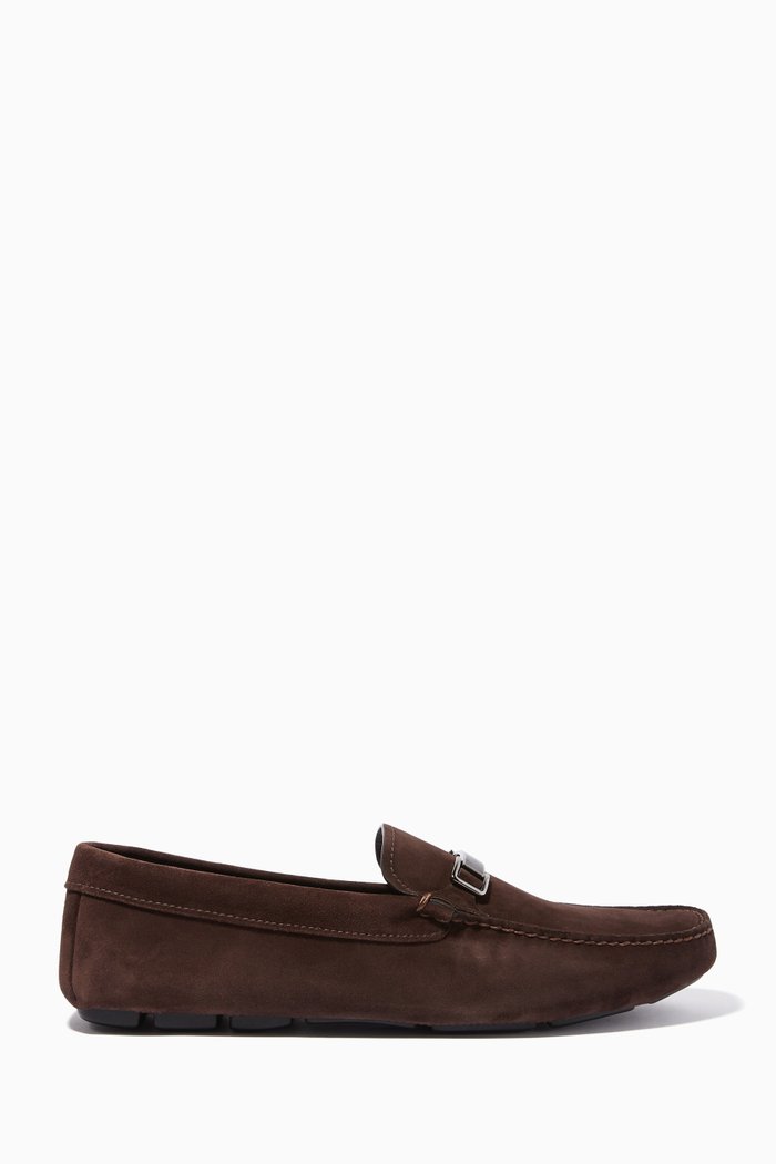 

Suede Driving Shoes, Brown