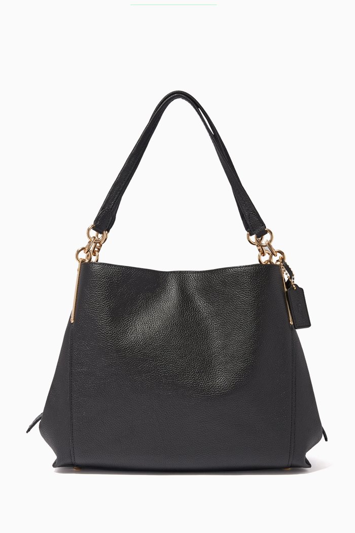 Dalton 31 Pebble Leather Bag, Black