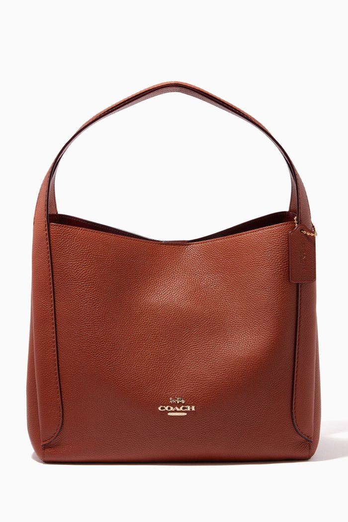 

Hadley Hobo Bag in Pebble Leather, Brown