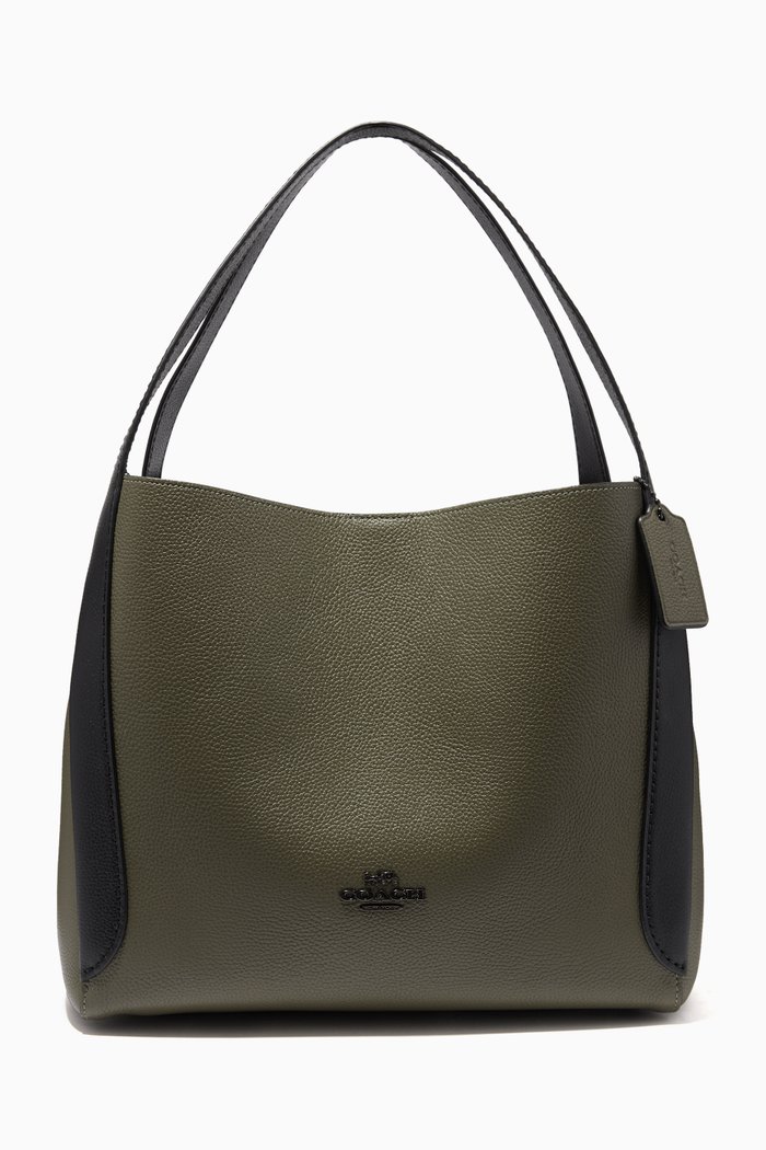 

Hadley Hobo in Colour-block Pebble Leather, Green