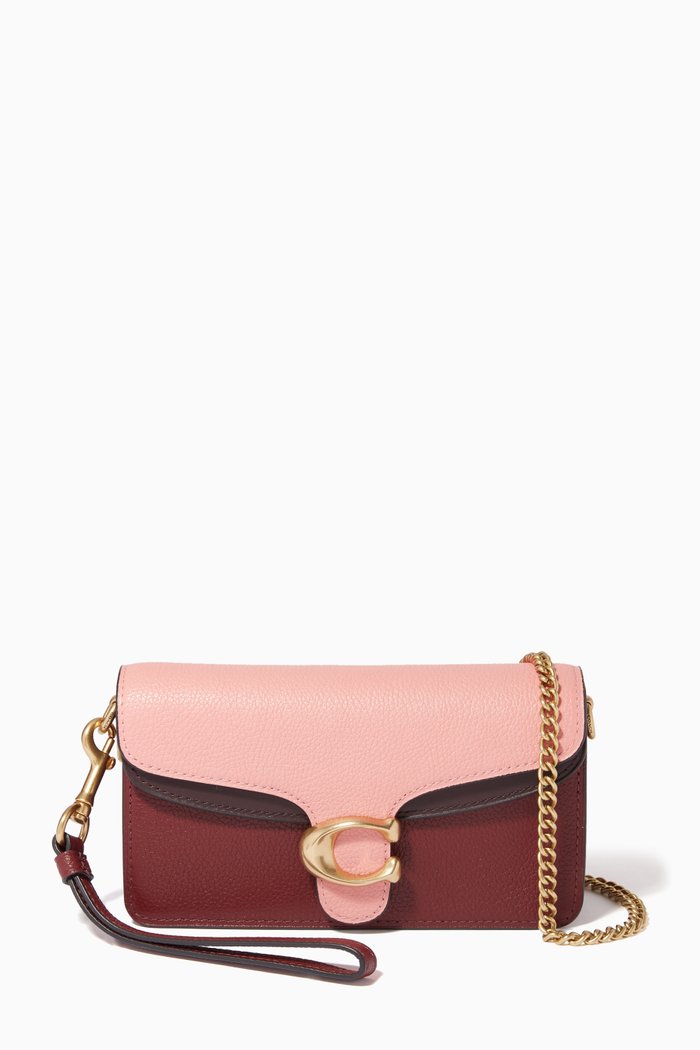 

Tabby Crossbody in Colour-block Pebble Leather, Red