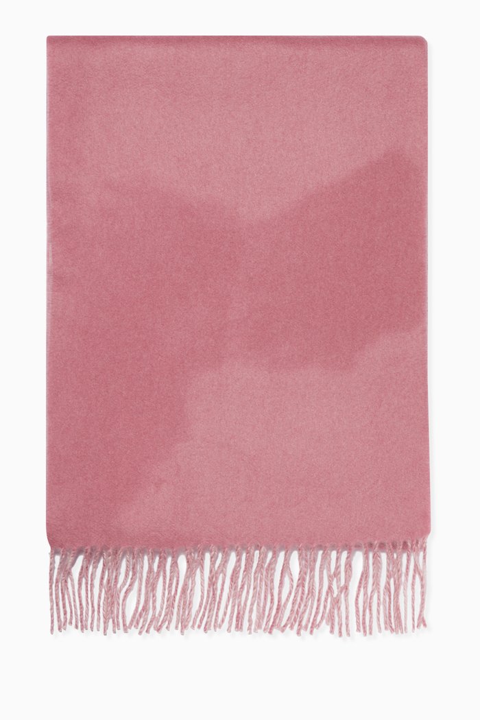 

Reversible Signature Cashmere Scarf, Pink