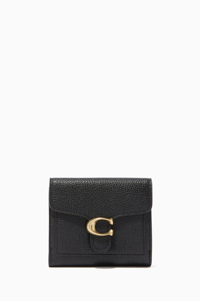 

Tabby Leather Small Wallet, Black