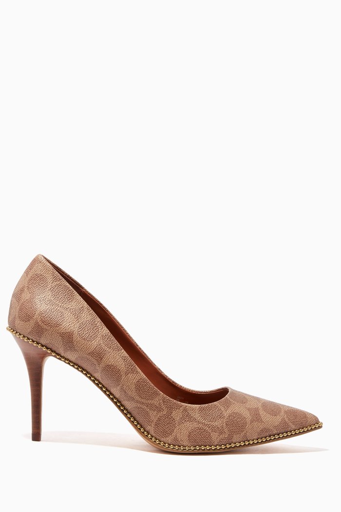 

Waverly Signature Coated Canvas Pumps, Neutral