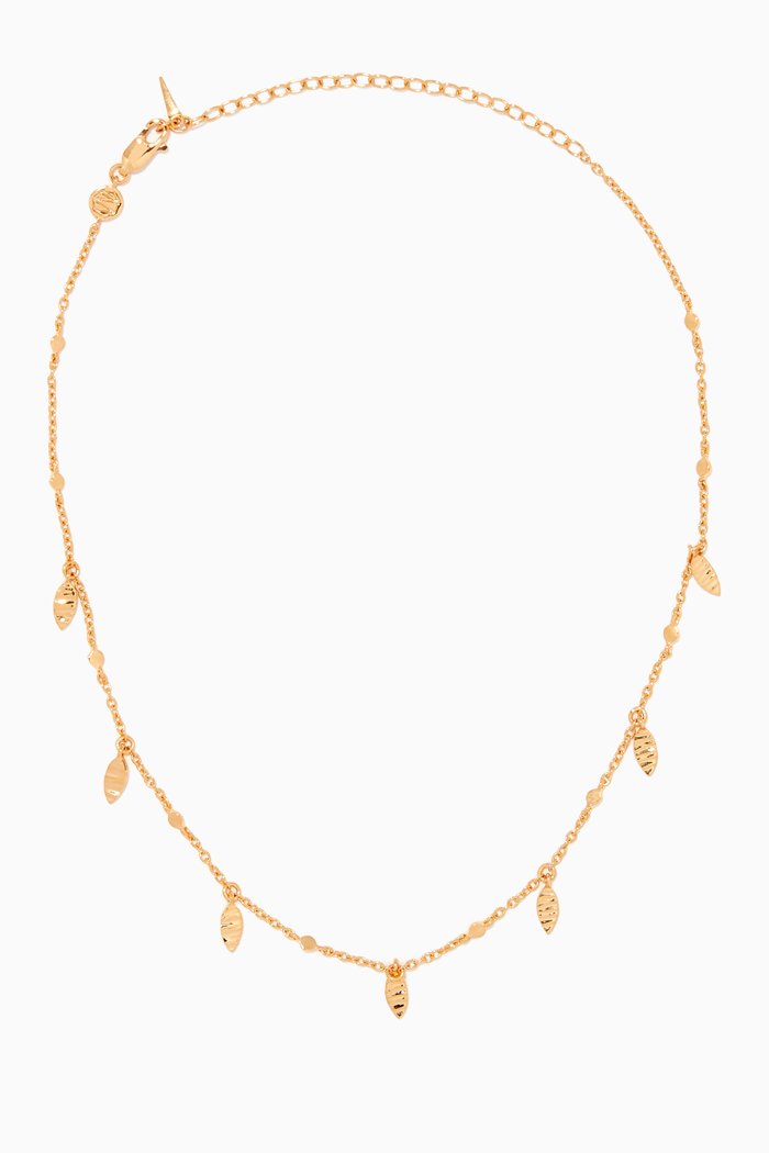 

Gold-Vermeil Leaf Choker