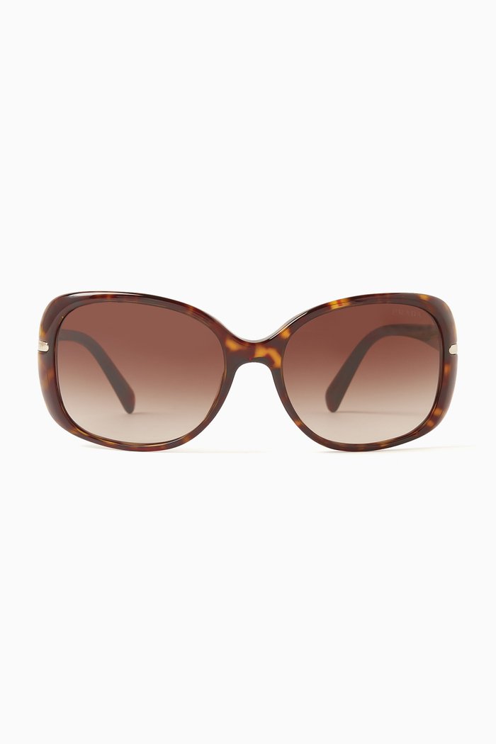 

Butterfly Rim Sunglasses in Acetate, Brown