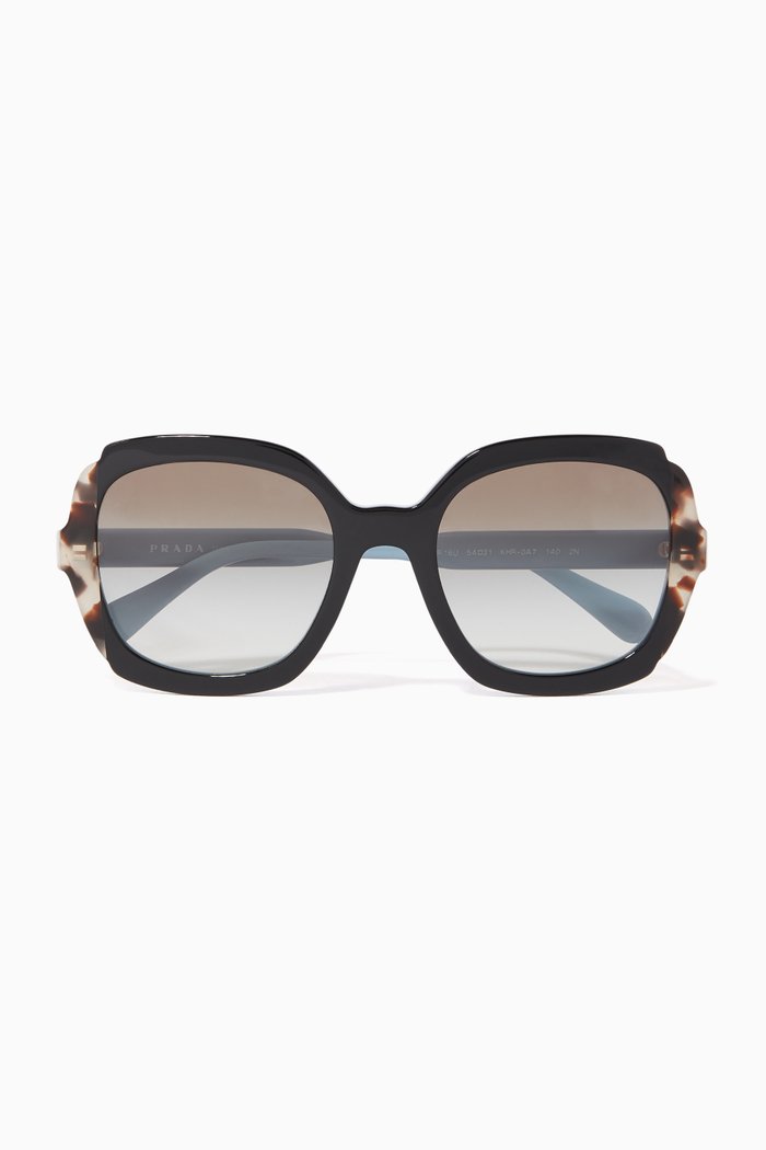 

Oversized Rectangular Sunglasses, Black
