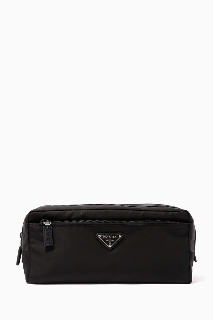

Zip-Up Wash Bag, Black