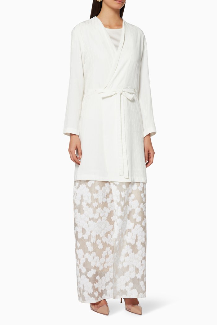 

The Elysian Crepe Abaya, White