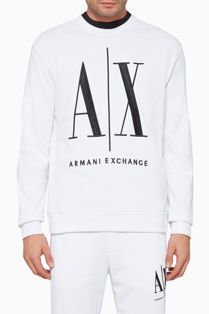 

Icon Logo Print Sweatshirt, White
