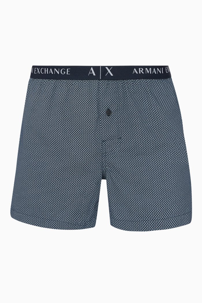 

Star Print Cotton Boxers, Blue