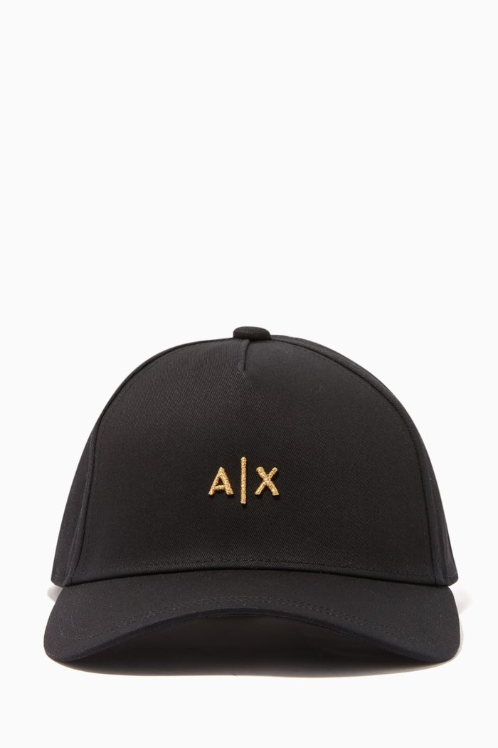 

Embroidered Logo Baseball Cap, Black