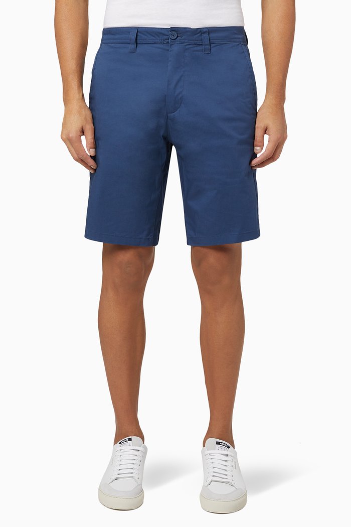 

Stretch Cotton Chino Shorts, Blue