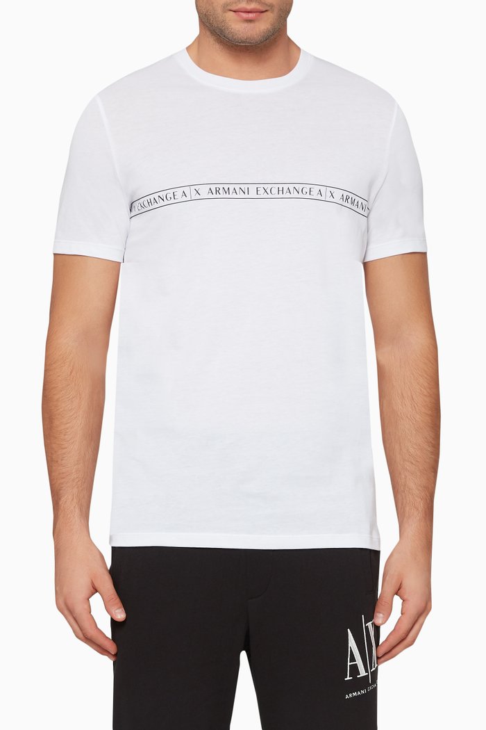 

Logo Stripe T-Shirt, White