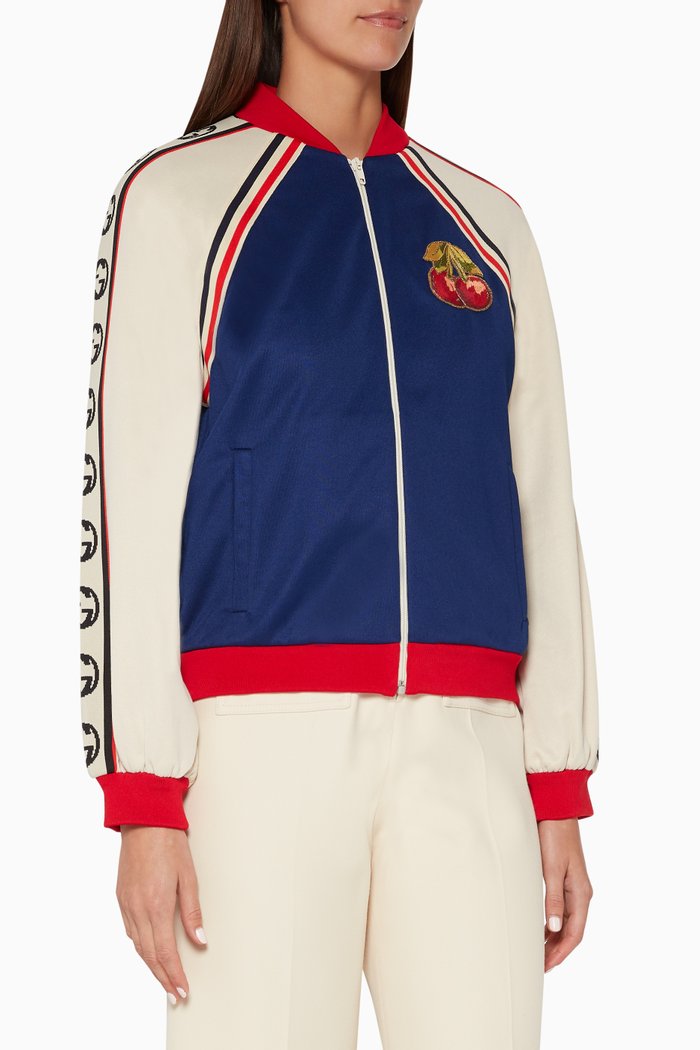 

Cherry Patch Jersey Jacket, Blue
