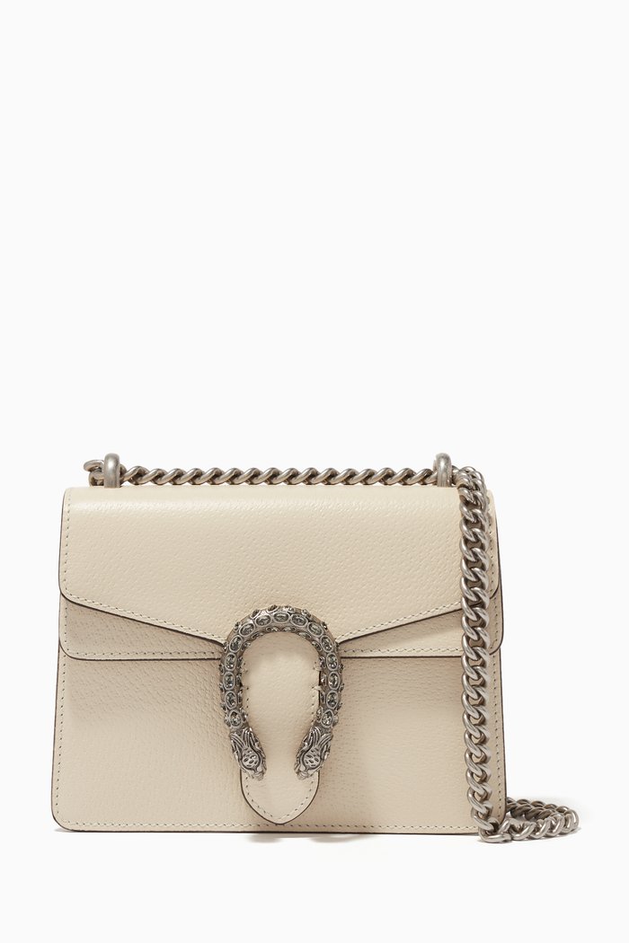 

Mini Dionysus Leather Shoulder Bag, Neutral