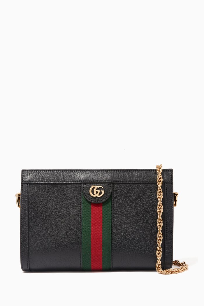 

Small Ophidia Shoulder Bag, Black