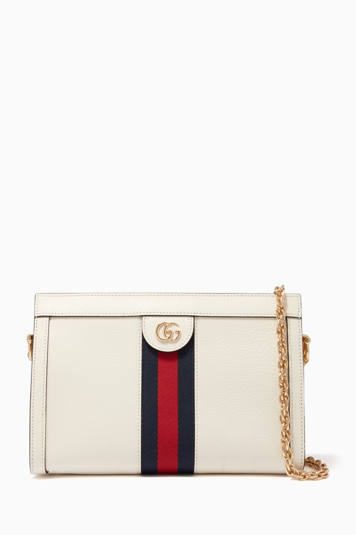 Ophidia Small Shoulder Bag, White