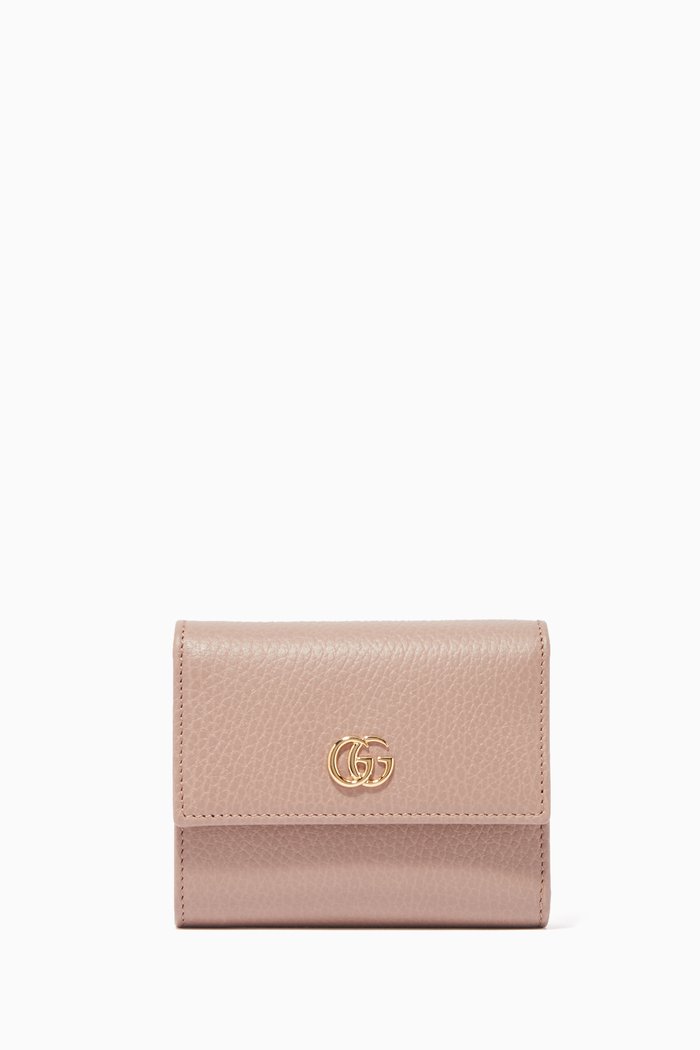 

Petite GG Marmont Calfskin Wallet, Neutral