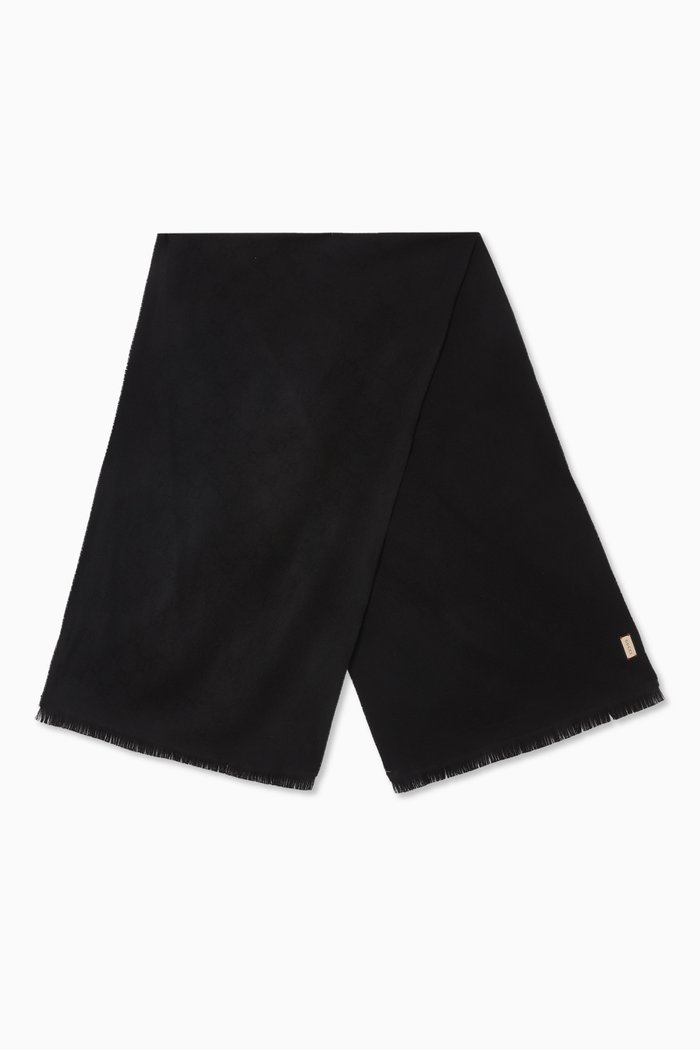 

Scarf in GG Wool Jacquard, Black