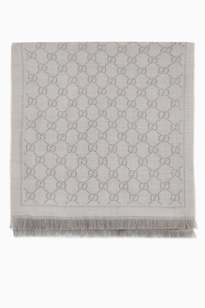 

Scarf in GG Wool Jacquard, Grey