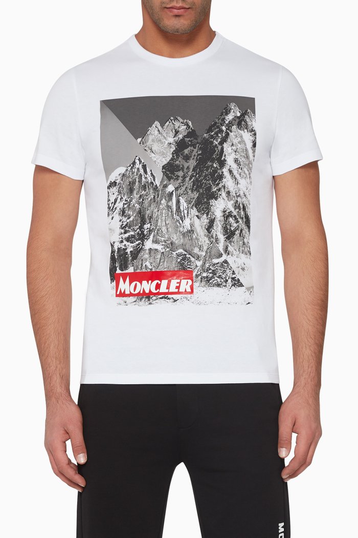 

Mountain Print Logo T-shirt, White