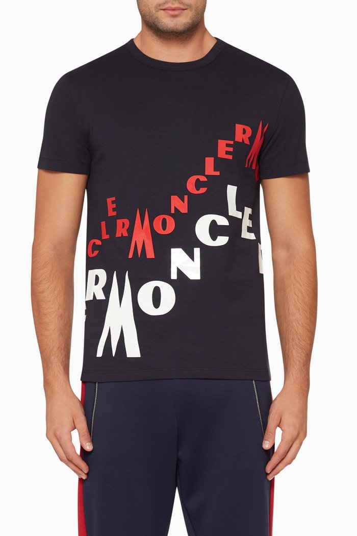 Logo Print Cotton T-Shirt, Blue