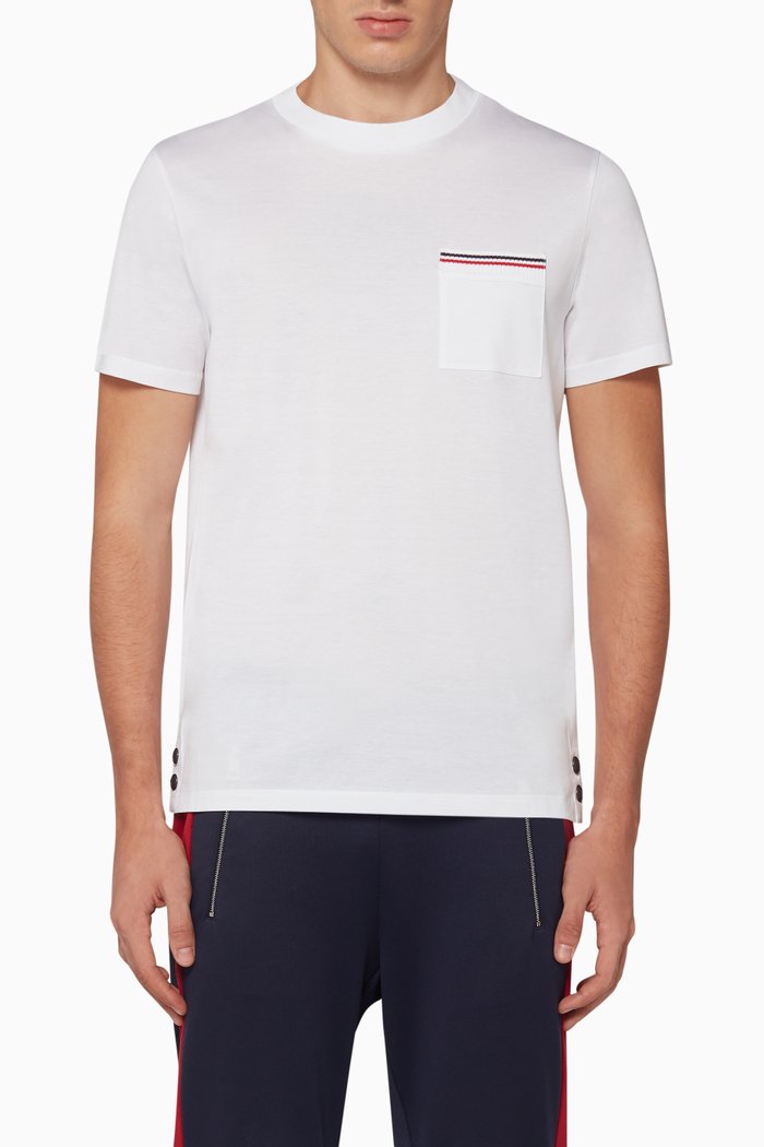 

Striped Pocket Detail T-Shirt, White